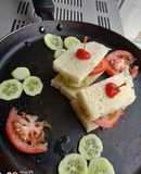 Instant and quick cucumber tomato sandwich