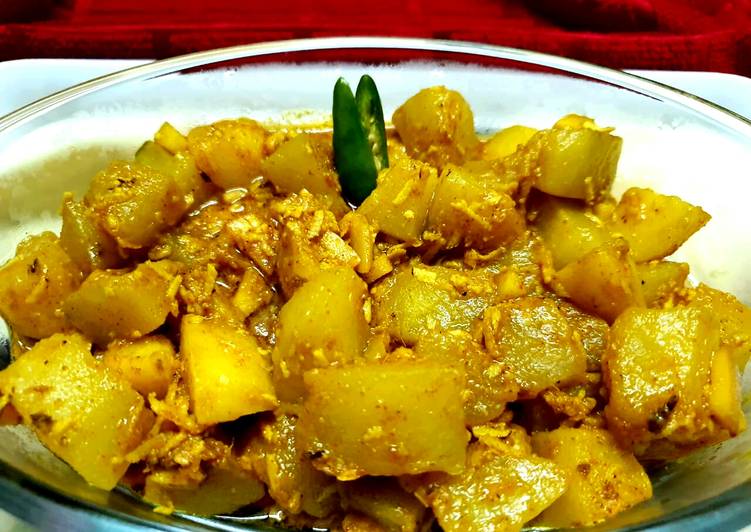 Recipe of Ultimate Kaancha Peper Dalna Raw Papaya Curry