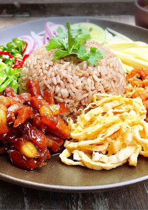 รูปของ ข้าวคลุกกะปิ หมูหวาน