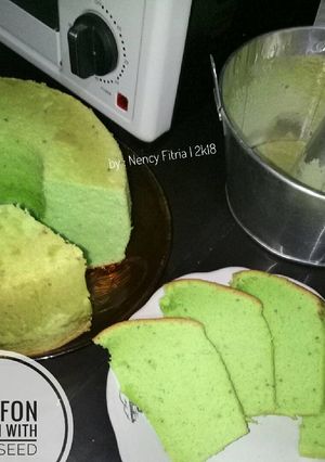 Foto resep Chiffon Pandan With Chia Seed