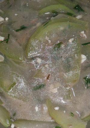 Hình của món Canh lạc nấu bí đao.