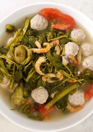 Hình của món Rau muống nấu tôm khô!.