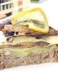 Avocado With Kieler Sprat And Swiss Cheese Sandwich