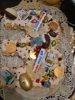 صورة لوصفة كيكة عيد ميلاد بنتي