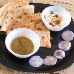 A picture of Masoor ki dal ky parathy.