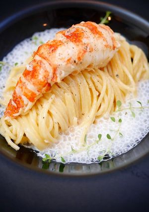 รูปของ สปาเก็ตตี้ล๊อปสเตอร์ซอสไวน์ขาว (Spaghetti Lobster White Wine Sauce)