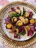 Insalata gamberi mela radicchio rosso