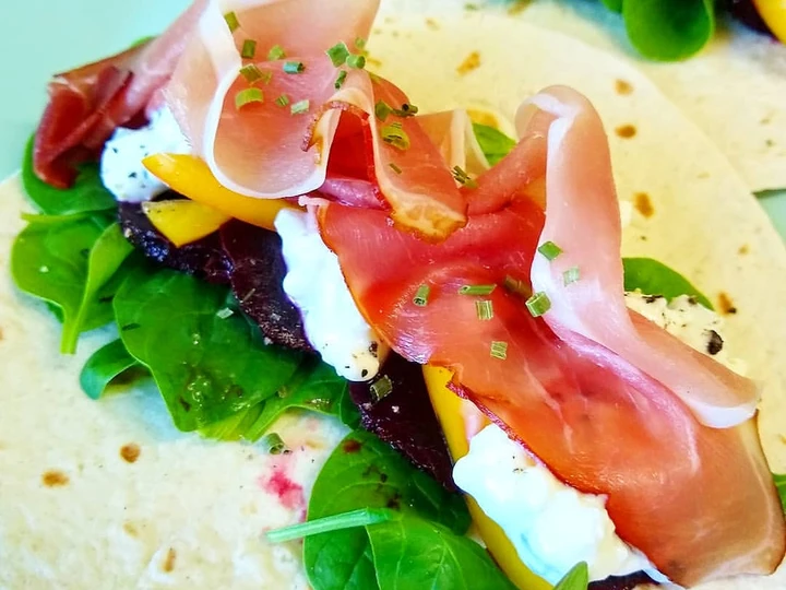 Easy Way Prepare Recipe Smoked Ham &amp;amp; Beetroot Wraps that is Delicious, Addictive}