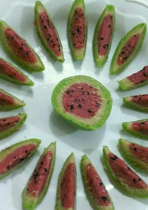 A picture of Watermelon cashew sweet.