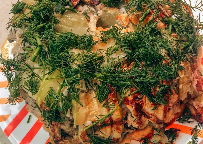 Кабачковой кольцо с начинкой