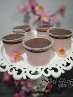 Foto resep Puding Susu Strawberry