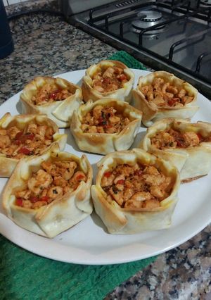 Una foto de Canastitas de pollo