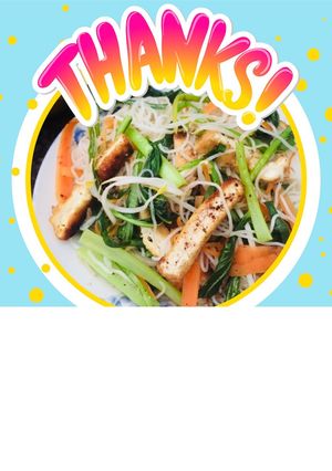 Hình của món Bún xào chay.