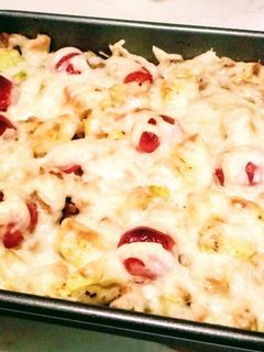 Darált húsos cukkini tésztaágyon recept fotója