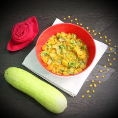 A picture of Dudhi chana dal sabji.