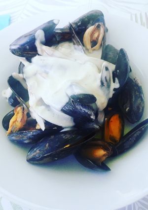 Une photo de Moules au roquefort