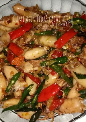 Foto resep Cumi Asin Pedas Cabai Hijau