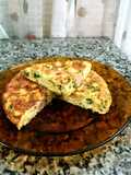 Tortilla de garbanzos y salchicha