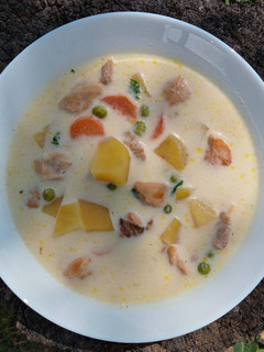 🐔Tejszínes csirkeleves🥛🥔🥕 recept fotója