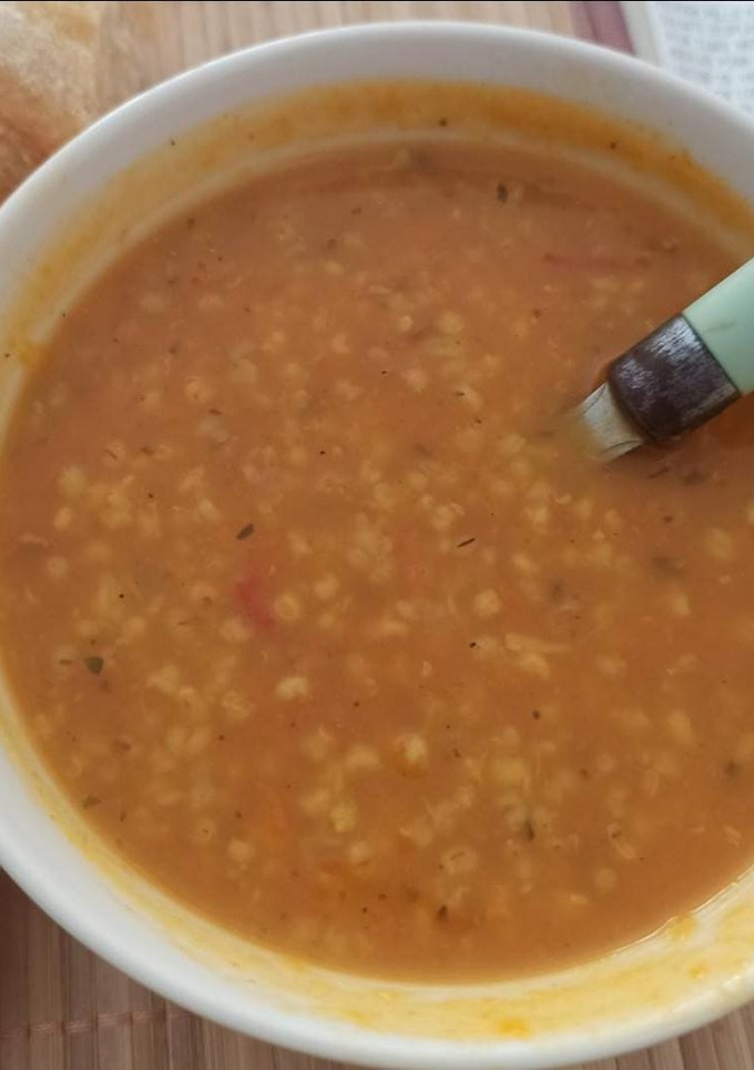 Una foto de Sopa de cebada estilo marroquí
