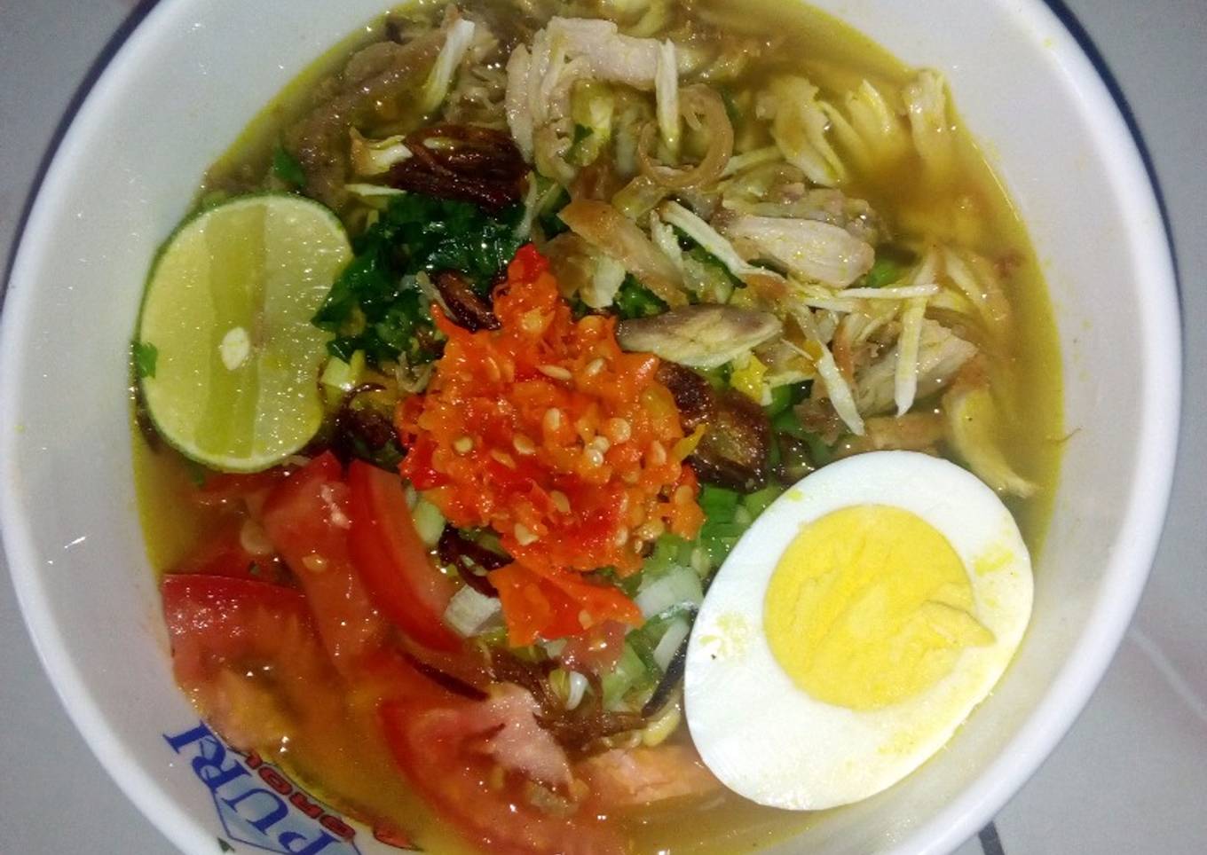 Soto ayam sederhana