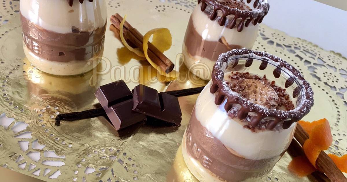 Receta de Vasitos de Crema de Arroz con Chocolate y Coco