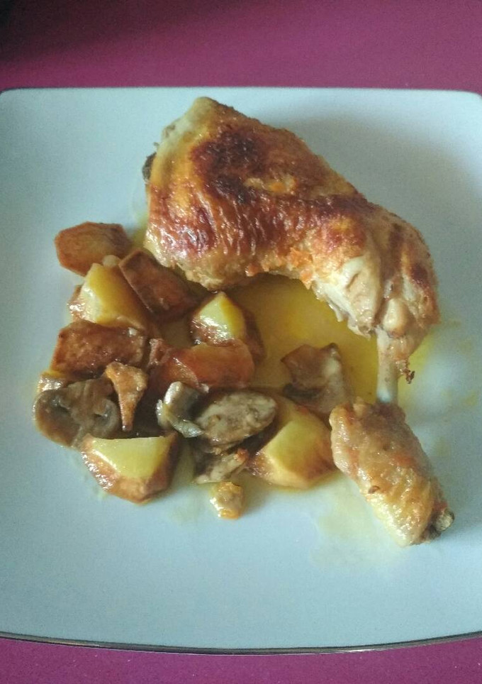 Una foto de Pollo a la cerveza en olla express
