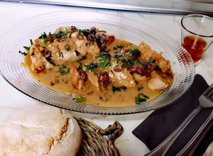Una foto de Solomillo de pavo en salsa de vino dulce