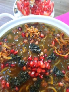 عکسی از دستور آش انار ساوه