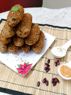 राजमा चावल कबाब (rajma chawal kabab recipe in Hindi) रेसिपी मुख्य फोटो
