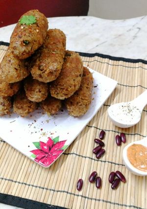 राजमा चावल कबाब (rajma chawal kabab recipe in Hindi) रेसिपी मुख्य फोटो