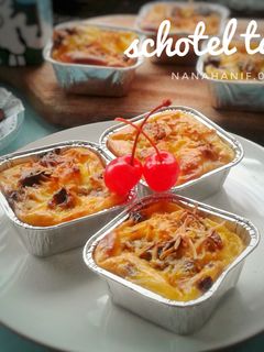Foto resep Schotel tape singkong / peuyeum #kamismanis