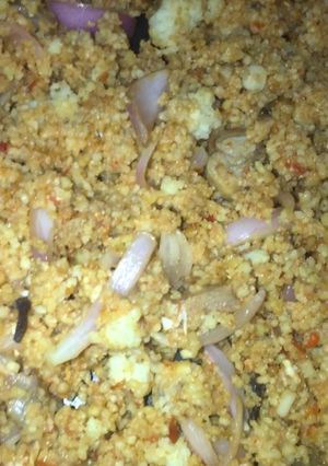 A picture of Easy fried egg couscous.