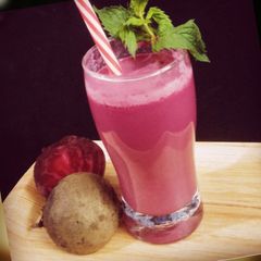 A picture of Beetroot Lassi.