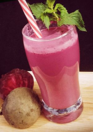 A picture of Beetroot Lassi.
