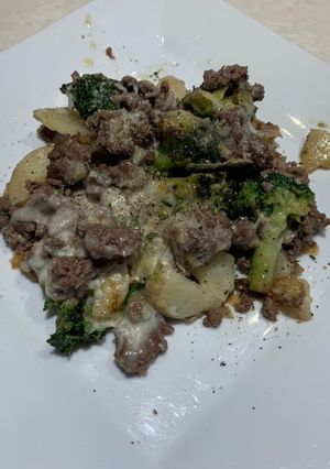 Une photo de Gratin parmentier aux brocolis