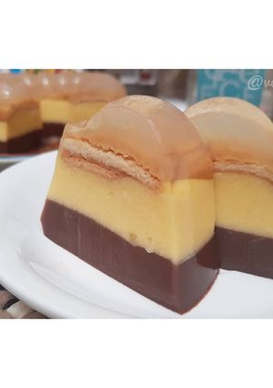 Foto resep Puding Biskuit (3 Lapis)