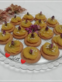 عکسی از دستور بیسکو حلوای زعفرانی 😋