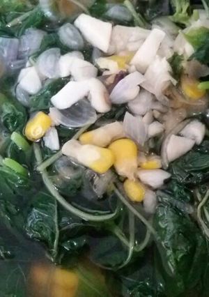 Foto resep Bayam Bening Plus Jagung Manis