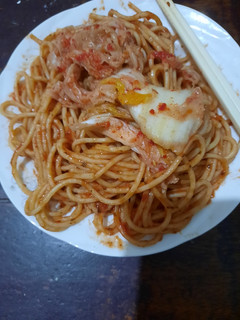 泡菜義大利麵 的食譜成品照片