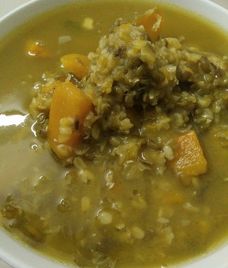 canh bí đỏ đậu xanh
