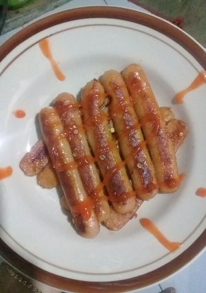 Foto resep Sosis bakar tanpa tusuk 😄