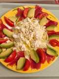 Ensalada de Tiras de Calabacín con Jamón y Burrata