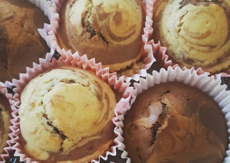 Comment faire Préparer Parfait Muffins marbré sans oeufs