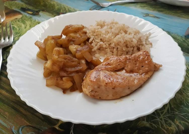 Pollo con tapin y arroz integral