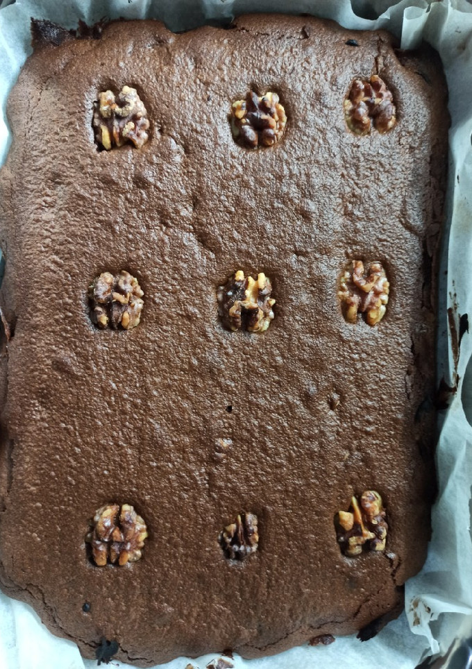 Una foto de Brownie de chocolate
