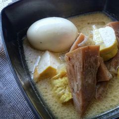 A picture of Young Jackfruit, Tofu and Egg in Coconut Milk.
