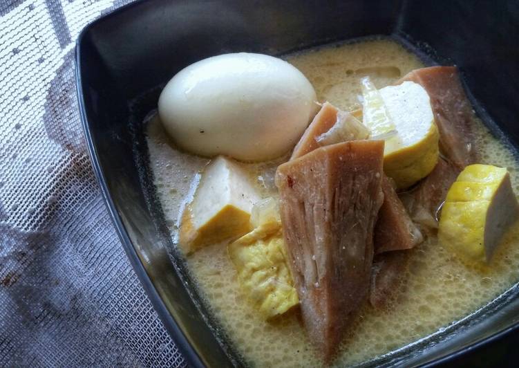 Recipe of Any-night-of-the-week Young Jackfruit, Tofu and Egg in Coconut Milk