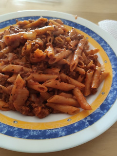 Una foto de Macarrones con carne