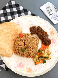 Foto resep Nasi goreng rendang